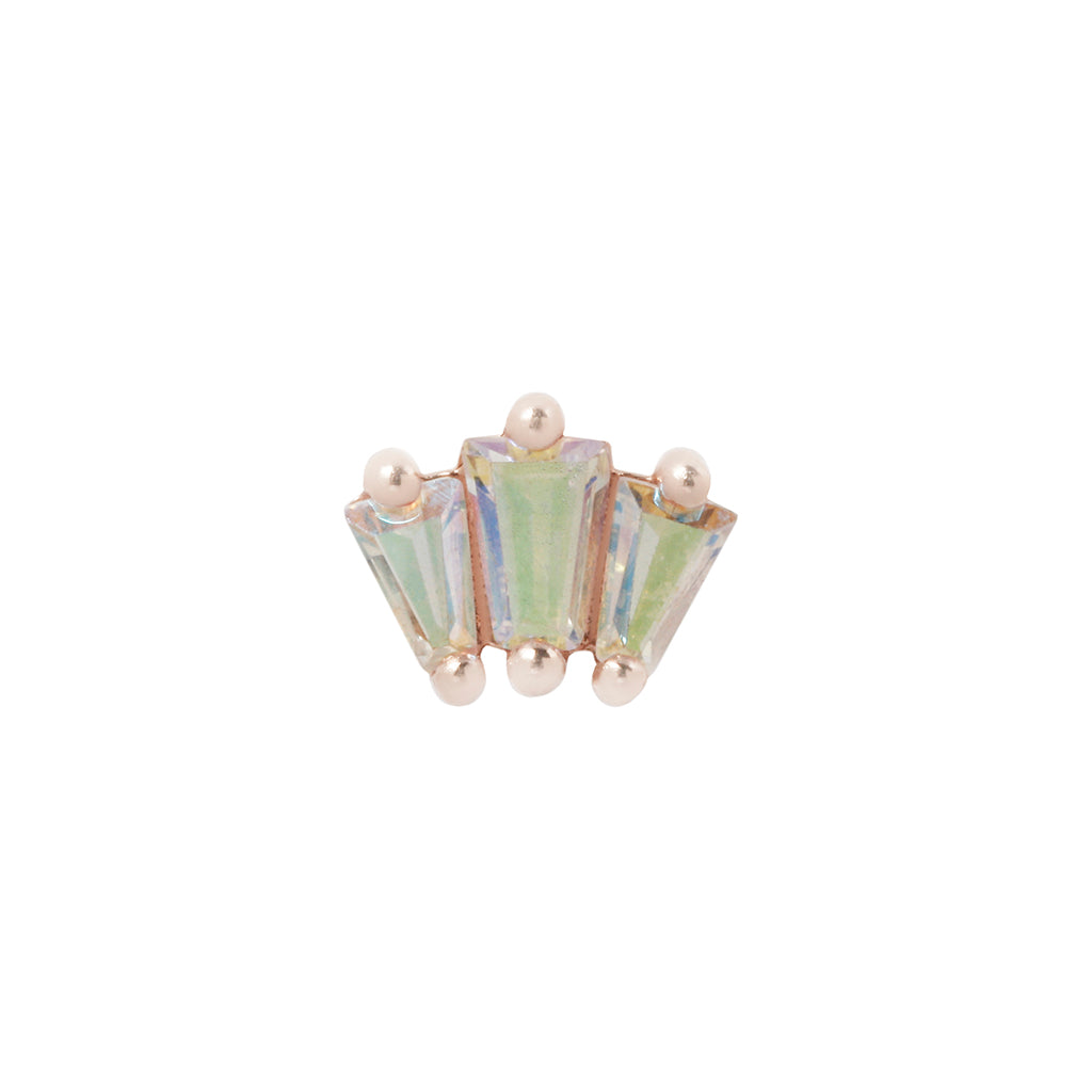 Gemma Trios Threadless End with Mercury Mist Topaz
