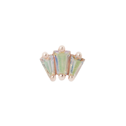 Gemma Trios Threadless End with Mercury Mist Topaz