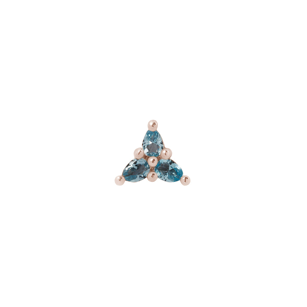 3 Little Pears Threadless End with London Blue Topaz