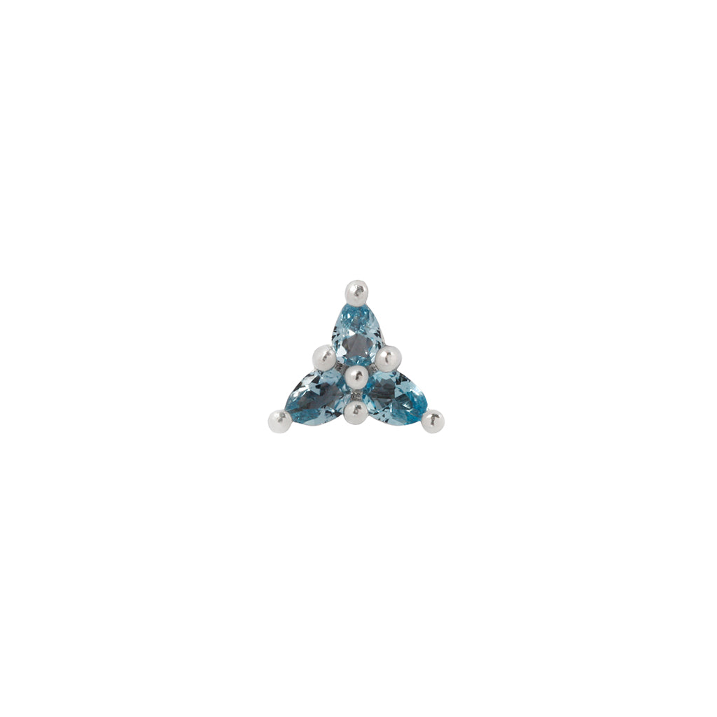3 Little Pears Threadless End with London Blue Topaz