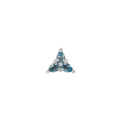 3 Little Pears Threadless End with London Blue Topaz