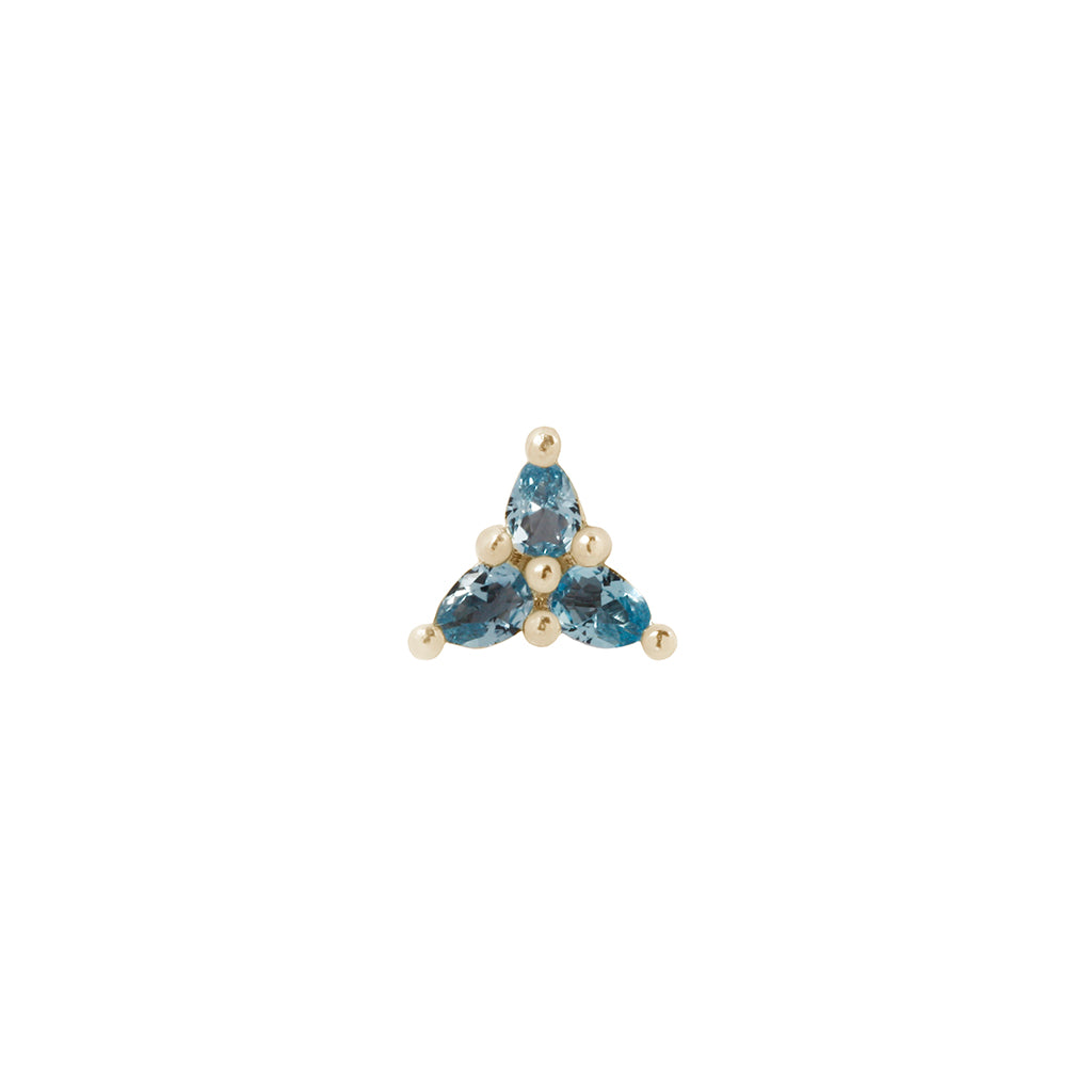 3 Little Pears Threadless End with London Blue Topaz