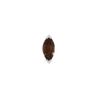 Zuri Threadless End with Smoky Quartz