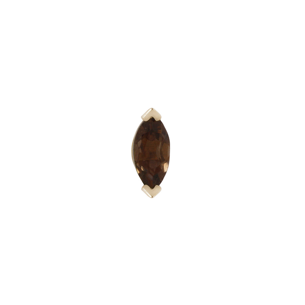 Zuri Threadless End with Smoky Quartz