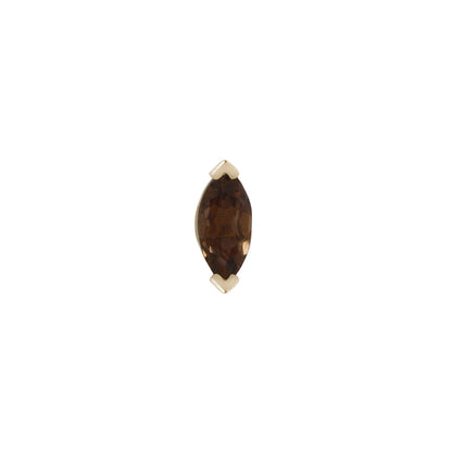 Zuri Threadless End with Smoky Quartz