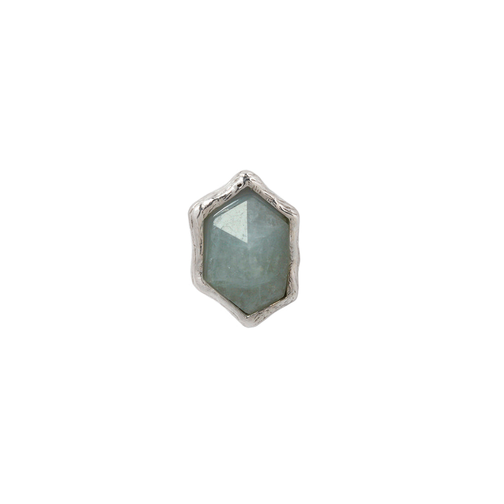 Pump Up The Volume Threadless End with Aquamarine