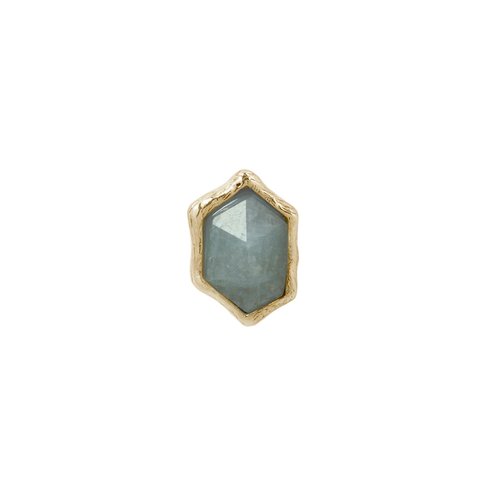 Pump Up The Volume Threadless End with Aquamarine