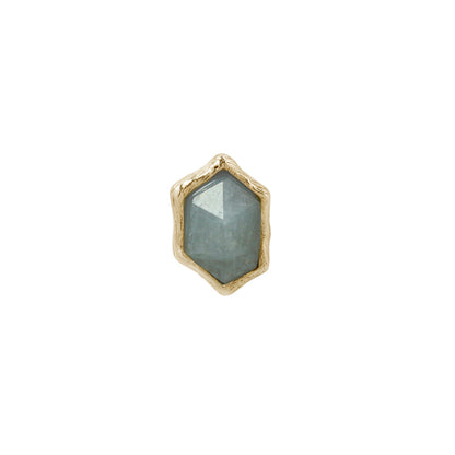 Pump Up The Volume Threadless End with Aquamarine
