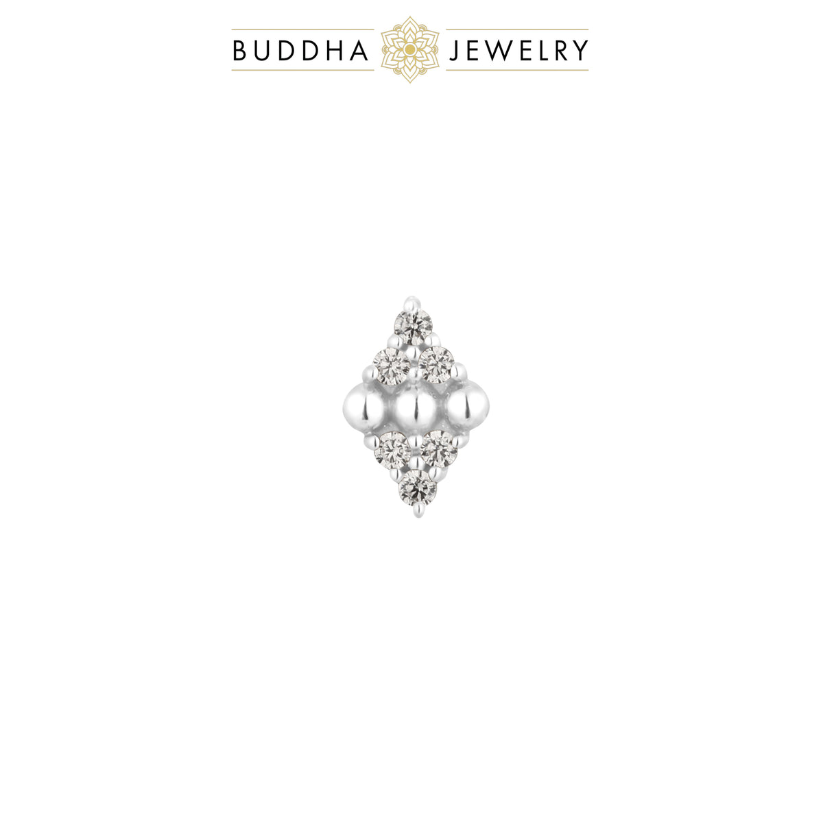 Lustre Threadless End with CZ