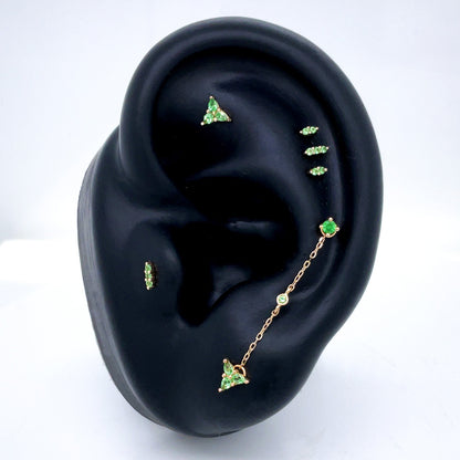 Mishka 3 Threadless End with Tsavorite