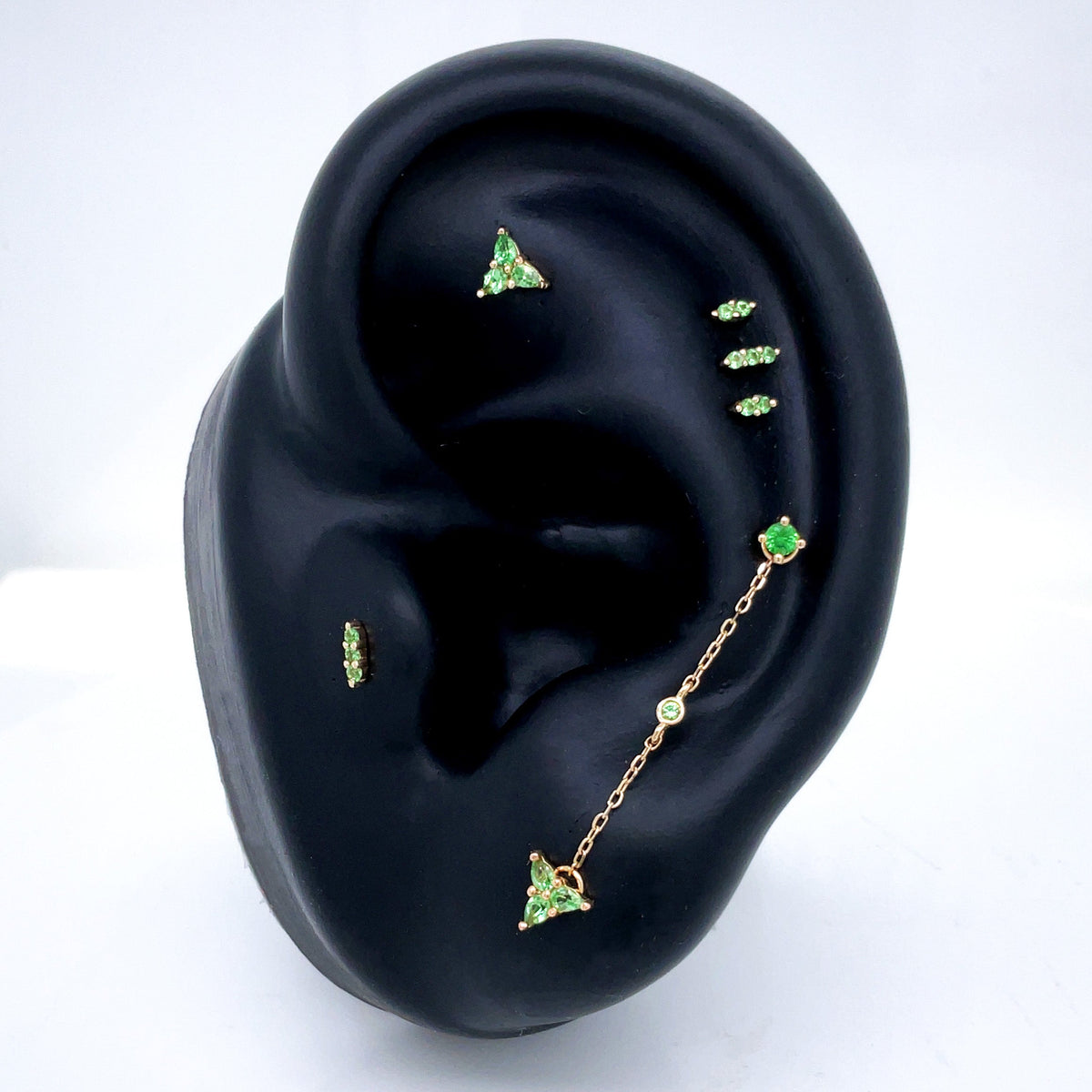 Prong Gem Threadless End with Tsavorite