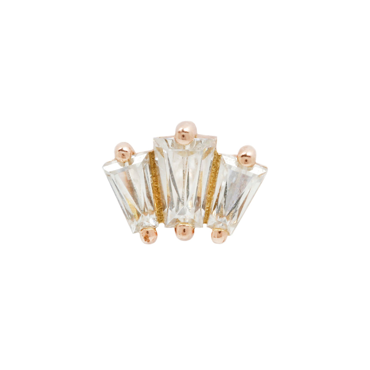 Gemma Trios Threadless End with CZ