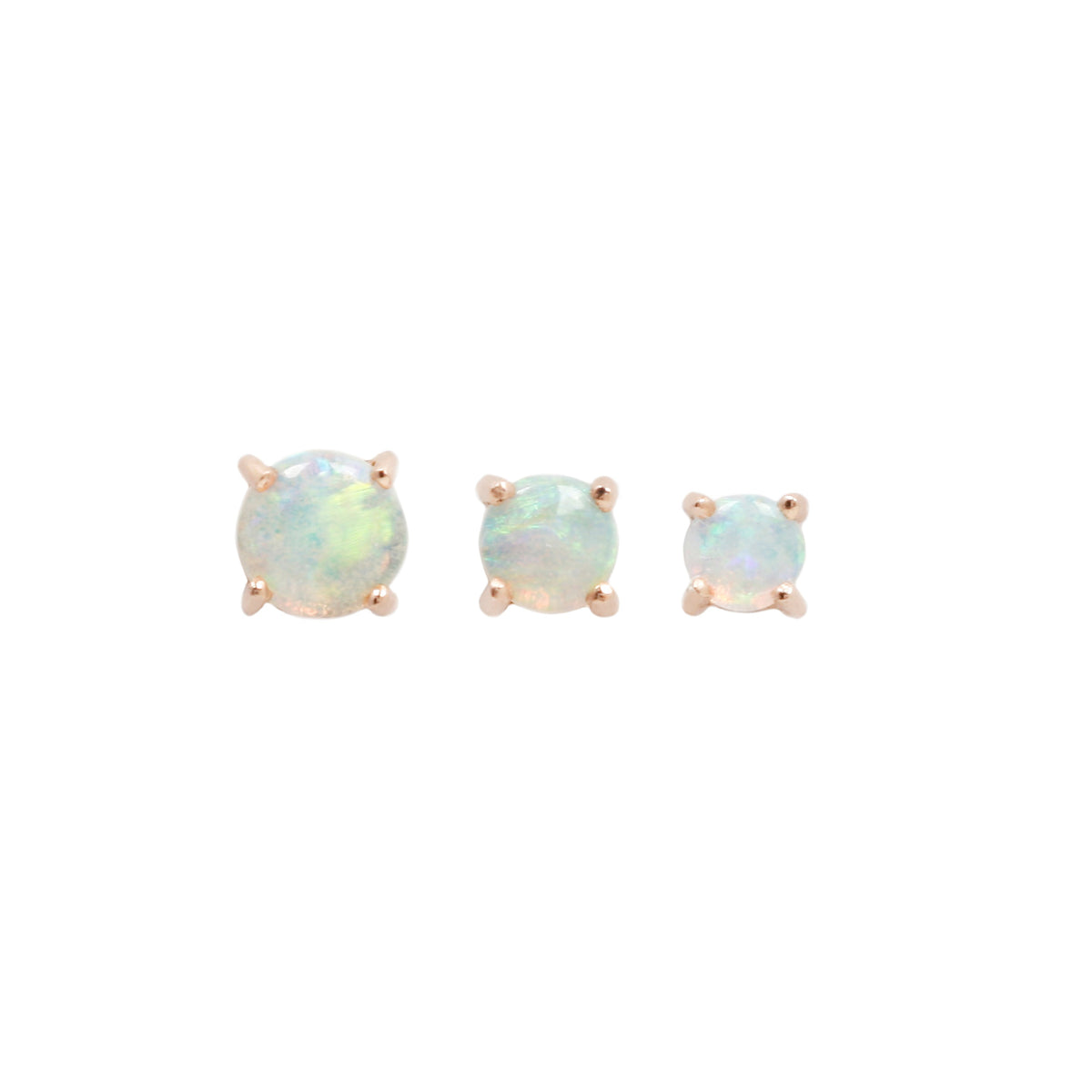 Prong Gem Threadless End with Opal