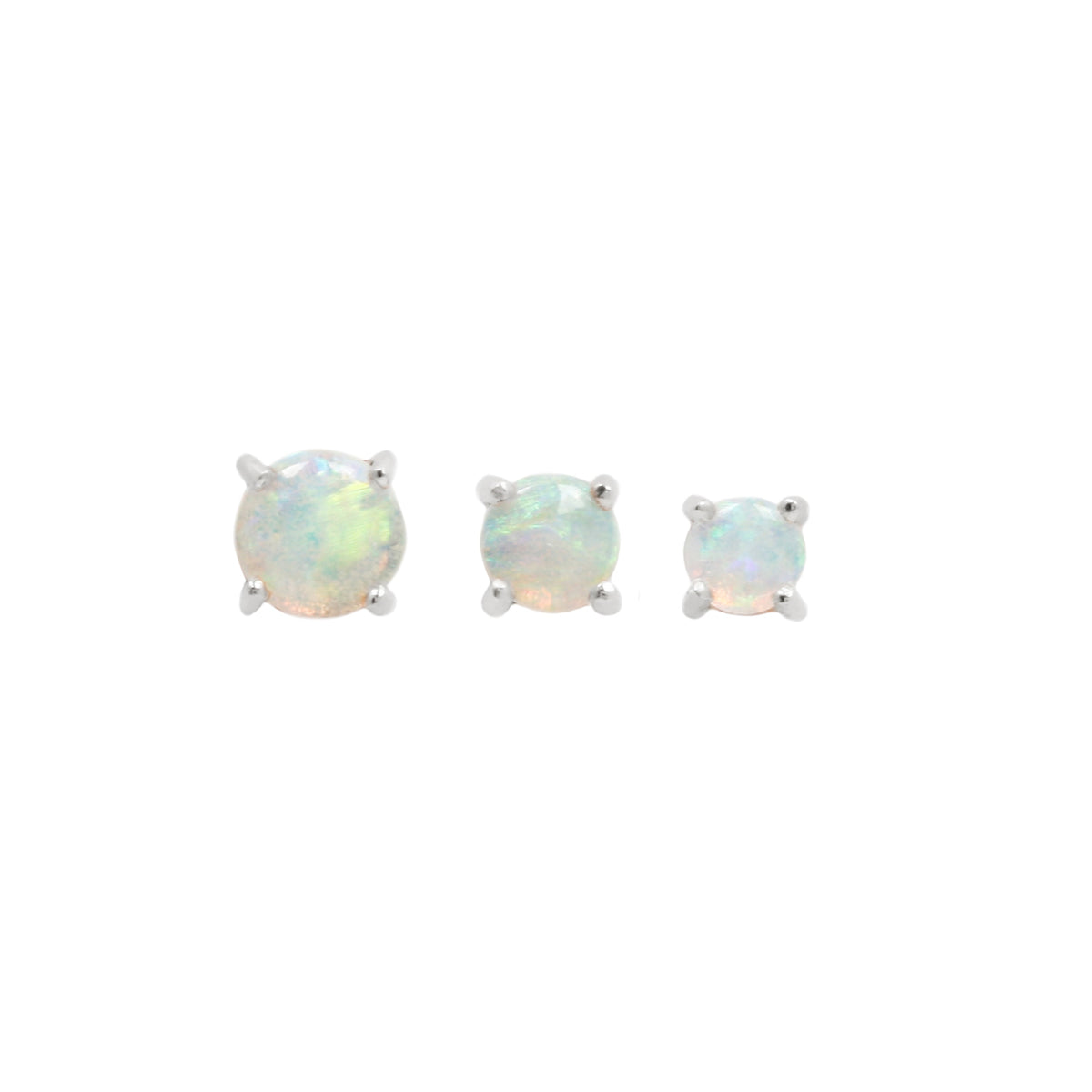 Prong Gem Threadless End with Opal