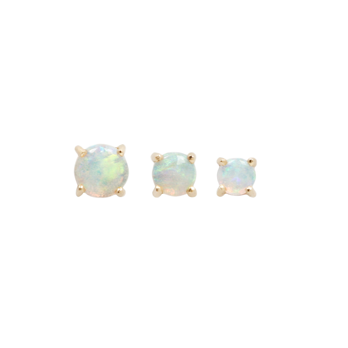 Prong Gem Threadless End with Opal