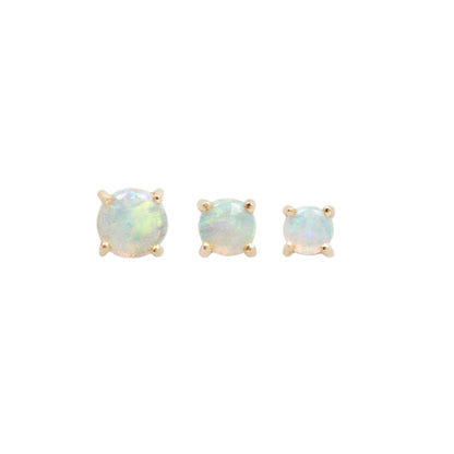 Prong Gem Threadless End with Opal