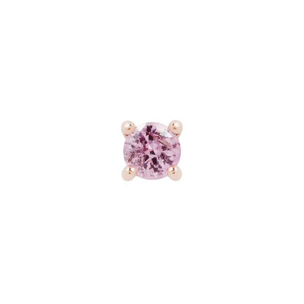 Prong Gem Threadless End with Pink Sapphire