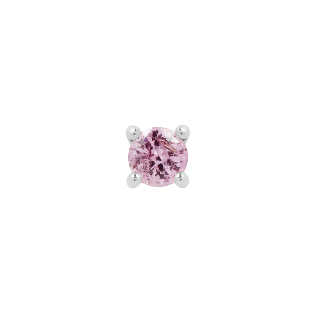 Prong Gem Threadless End with Pink Sapphire