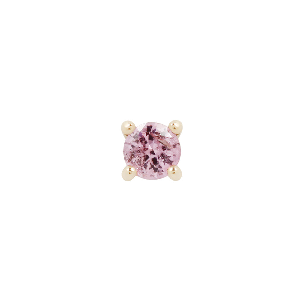 Prong Gem Threadless End with Pink Sapphire