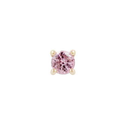 Prong Gem Threadless End with Pink Sapphire