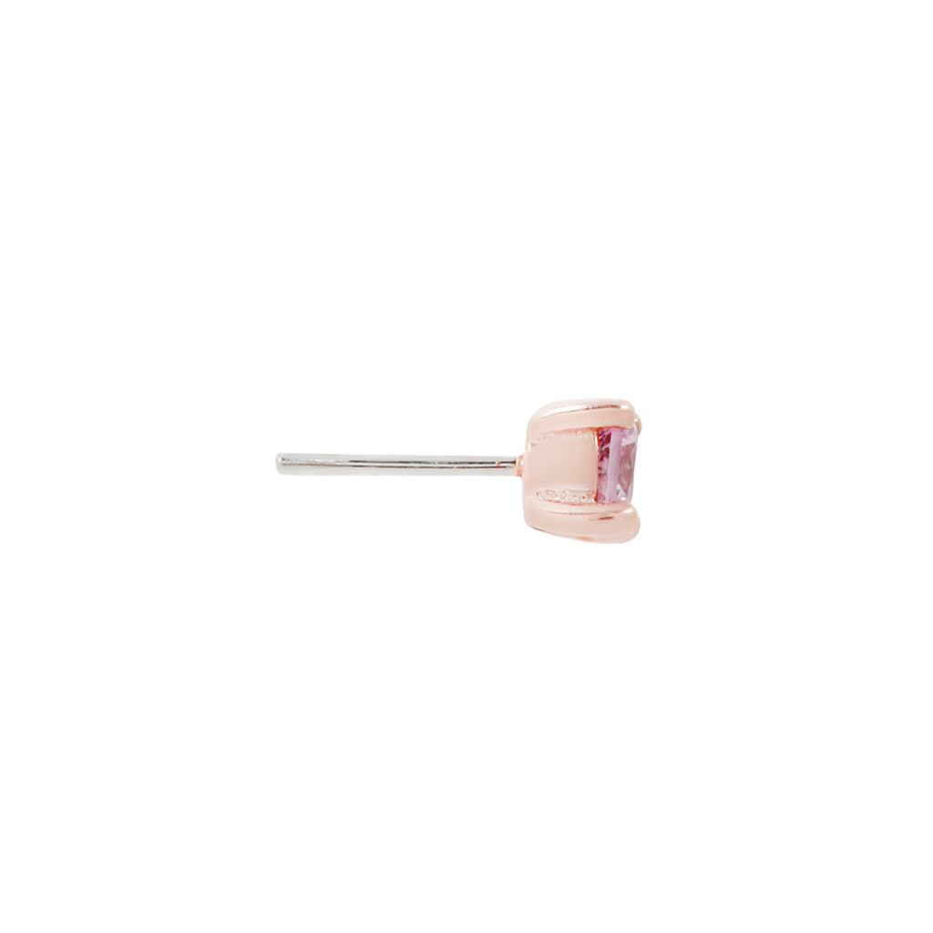 Prong Gem Threadless End with Pink Sapphire