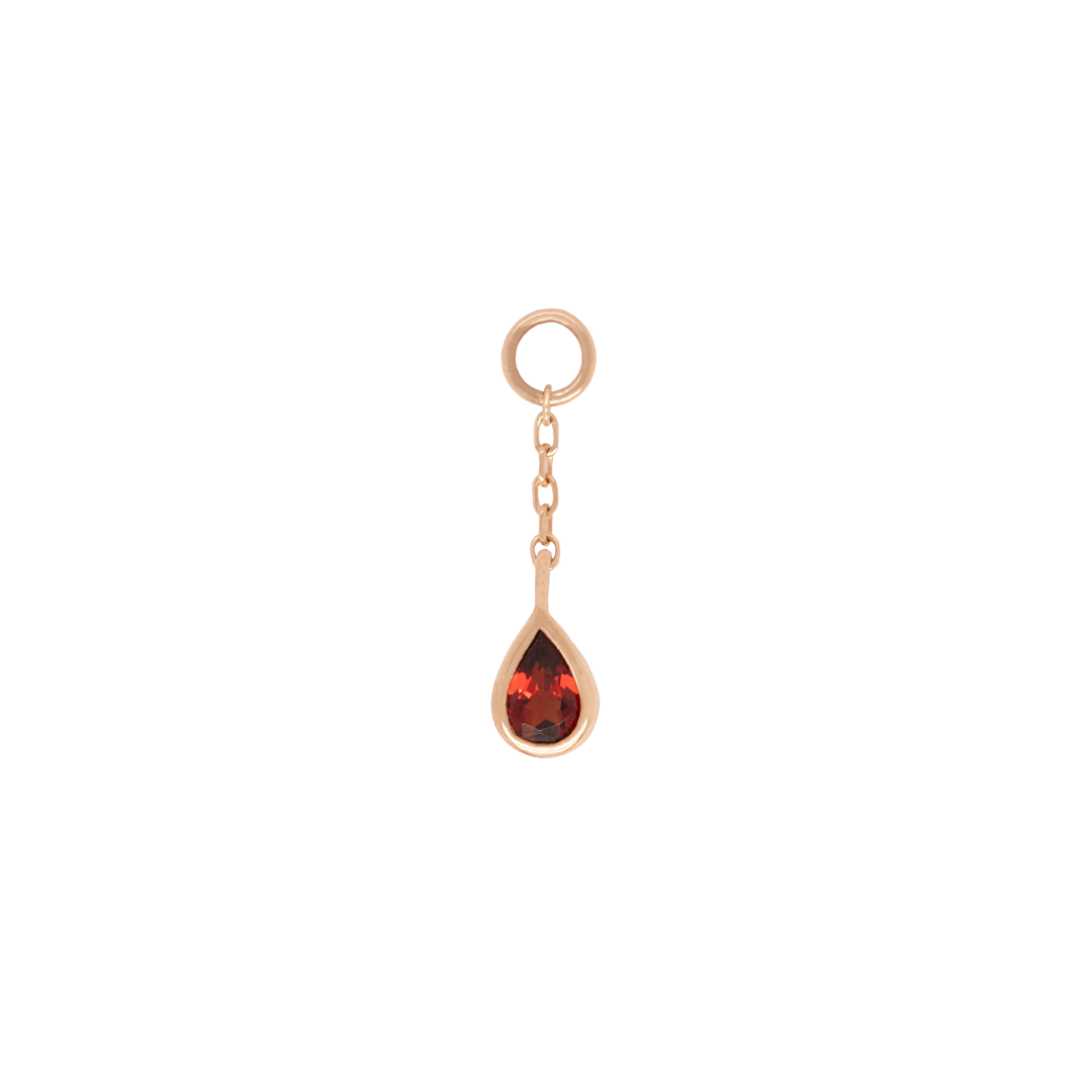 Concorde Charm + Chain with Garnet