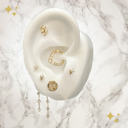 4 Bead Charm with Pearl