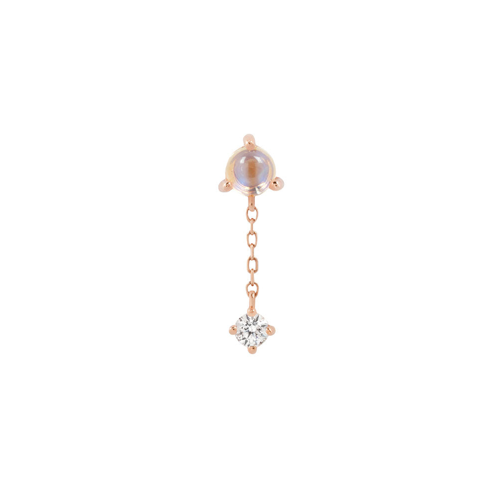 Bianca Threadless End with Moonstone