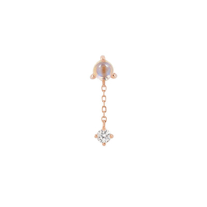 Bianca Threadless End with Moonstone