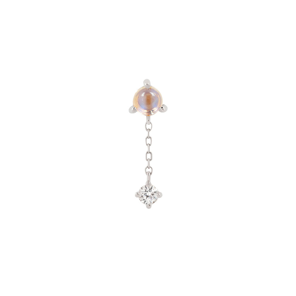 Bianca Threadless End with Moonstone