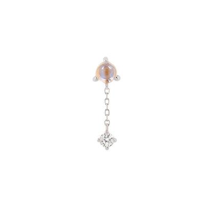 Bianca Threadless End with Moonstone