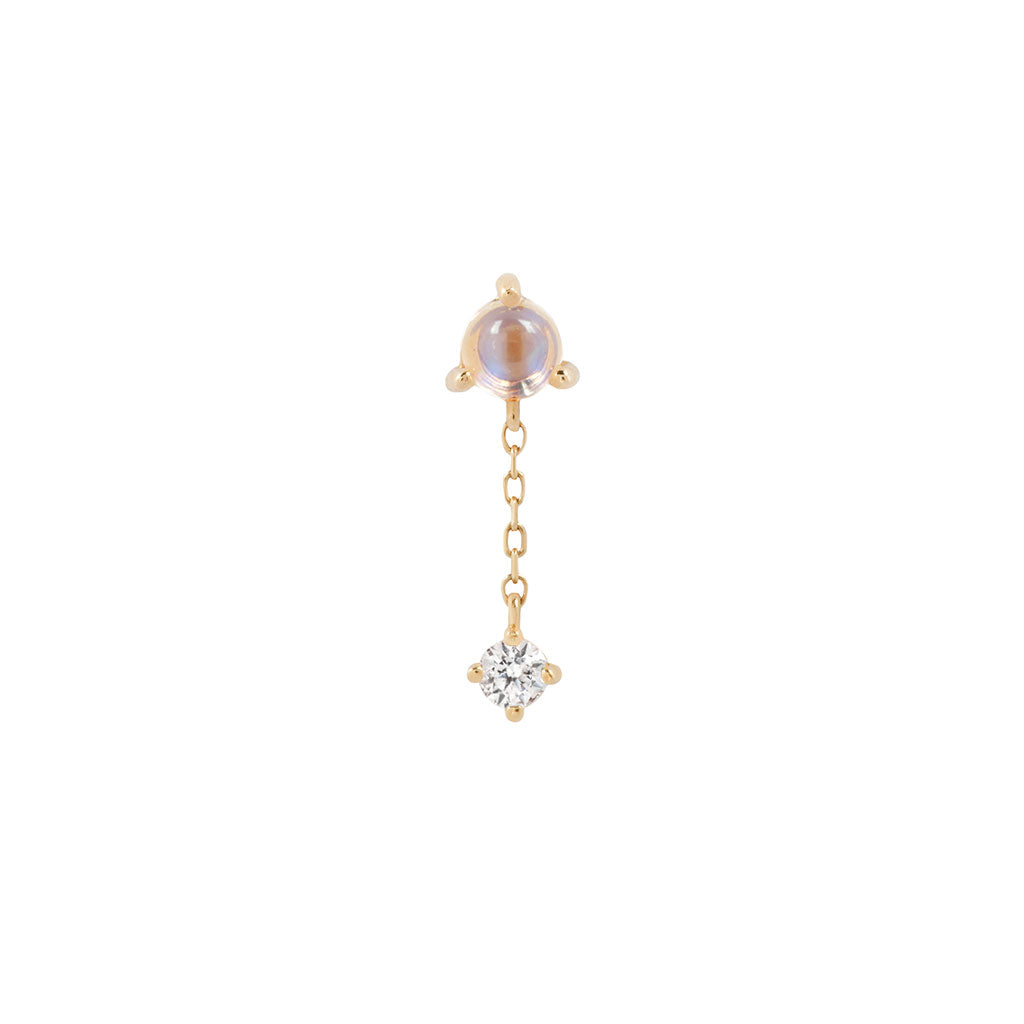 Bianca Threadless End with Moonstone