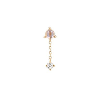 Bianca Threadless End with Moonstone