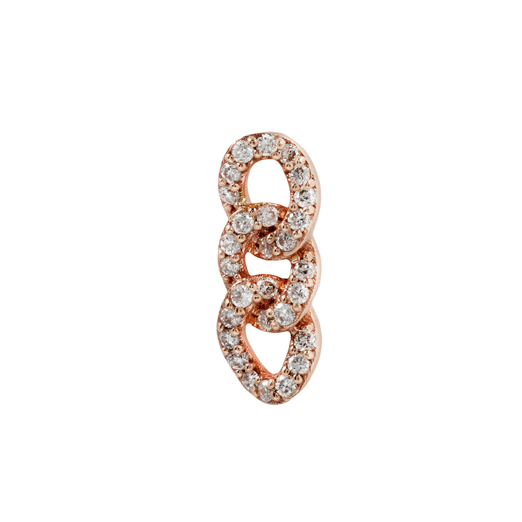 Chainlink Threadless End with Diamond