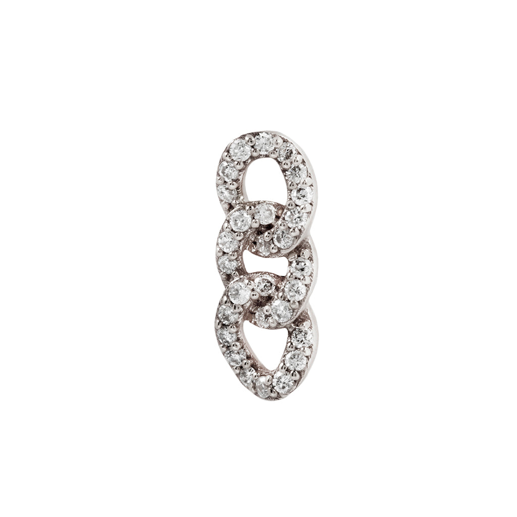 Chainlink Threadless End with Diamond