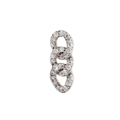 Chainlink Threadless End with Diamond