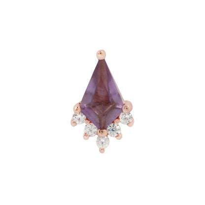 Noble Threadless End with Amethyst