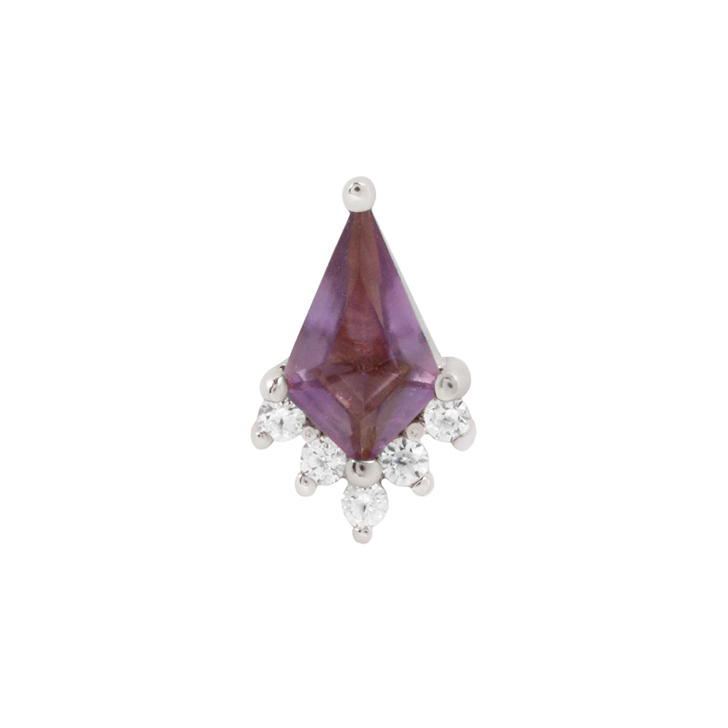 Noble Threadless End with Amethyst