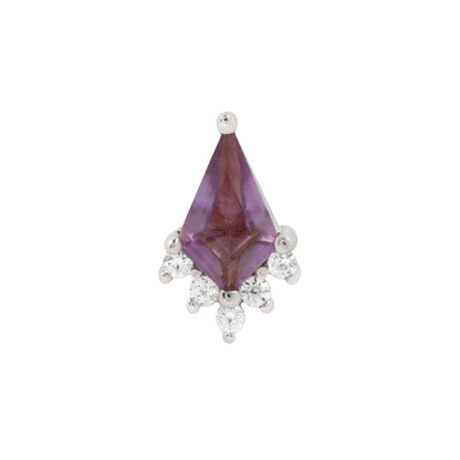 Noble Threadless End with Amethyst
