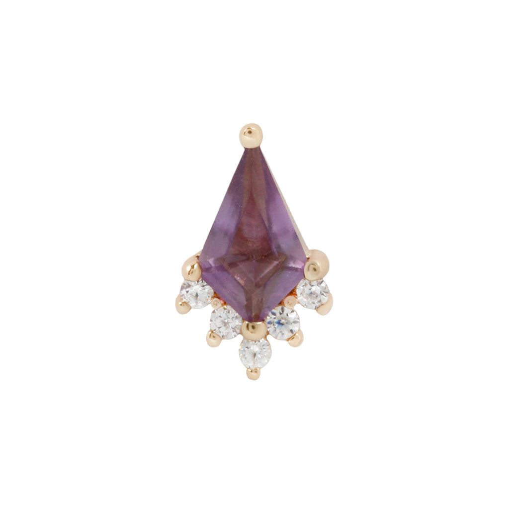Noble Threadless End with Amethyst
