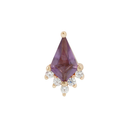 Noble Threadless End with Amethyst