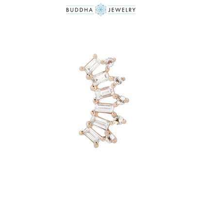 GSTQ Threadless End with Diamond + White Topaz