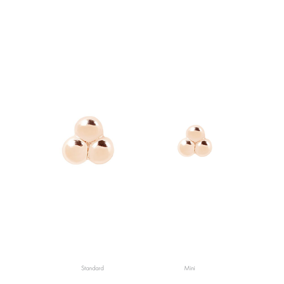 3 Bead Mini Cluster Threadless End