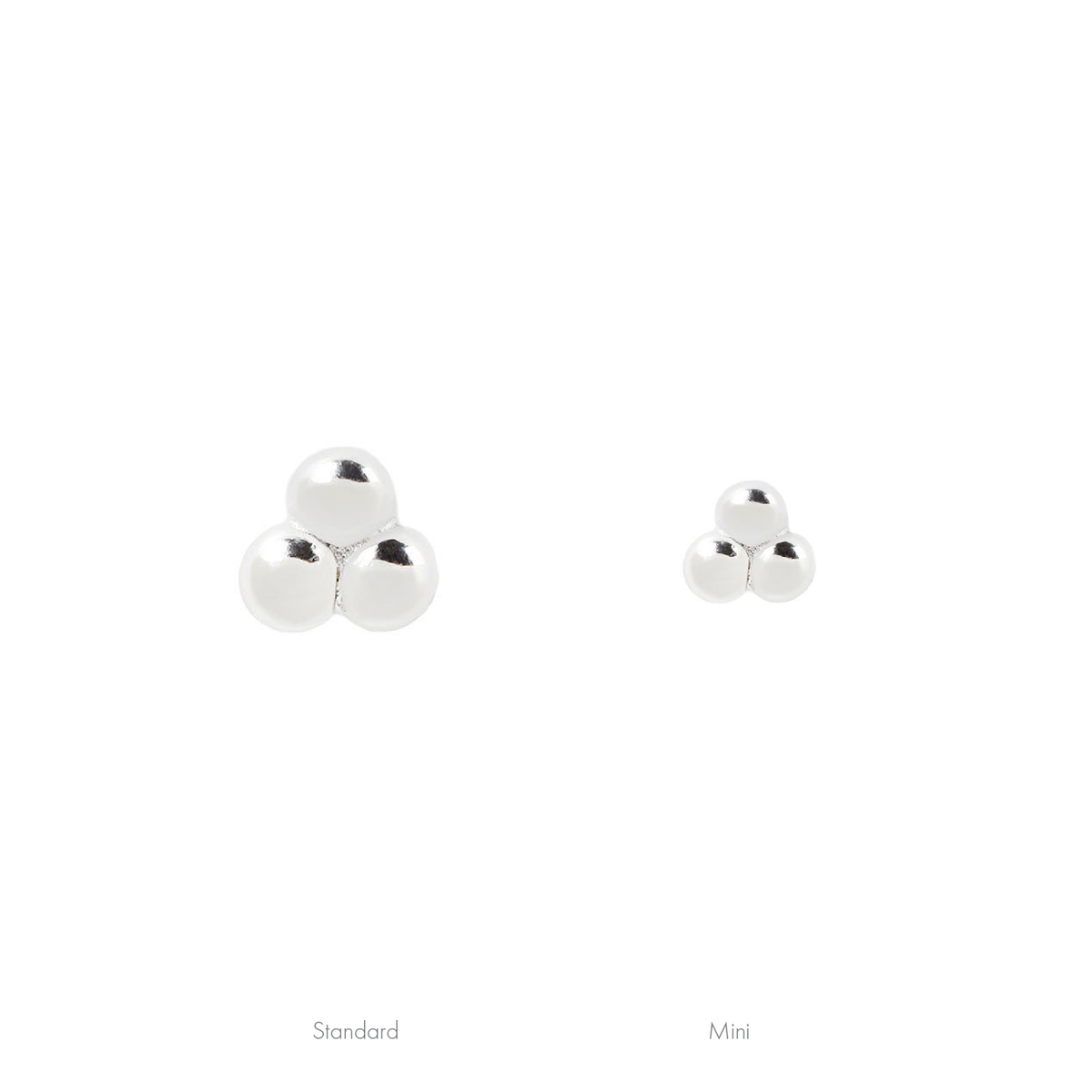 3 Bead Mini Cluster Threadless End