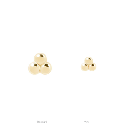 3 Bead Mini Cluster Threadless End