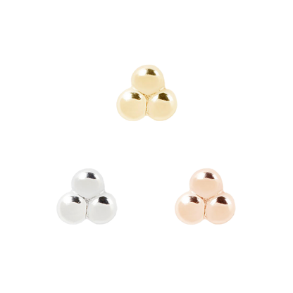 3 Bead Mini Cluster Threadless End