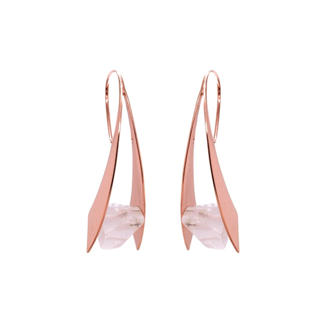 Mini Zahara Earrings - Clear Crystal