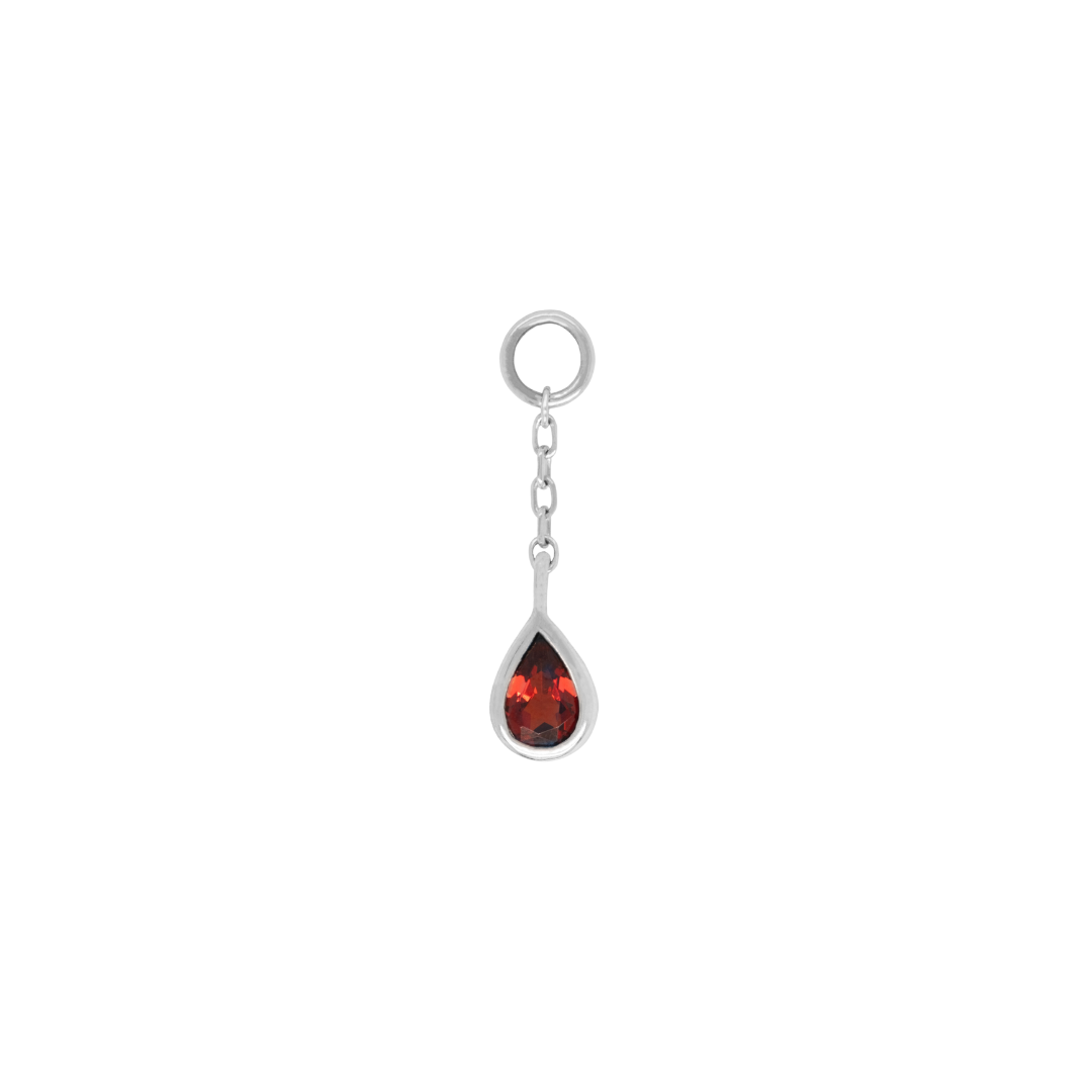 Concorde Charm + Chain with Garnet