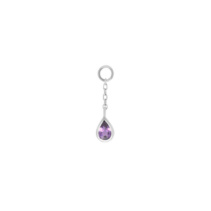 Concorde Charm + Chain with Amethyst