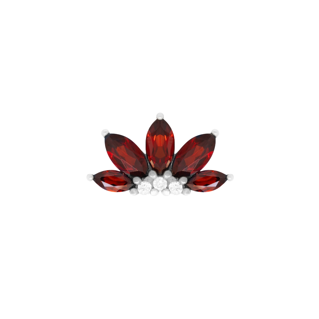 Valentina Threadless End with Garnet